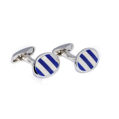 "CLASSIC” CUFFLINKS - STERLING SILVER WITH ENAMEL