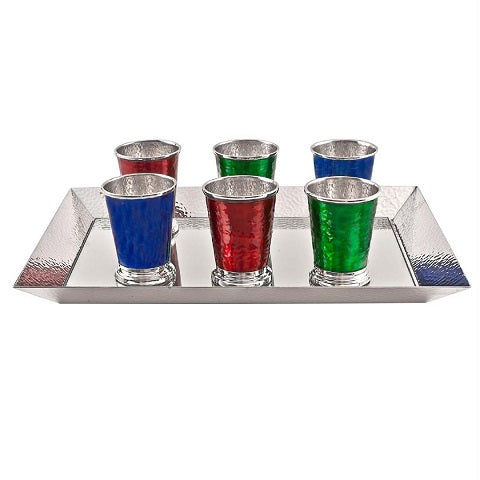 CUP "HAMMER and COLOUR" - SILVER PLATED WITH ENAMEL