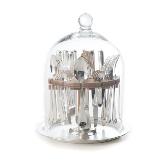 ANGLIA- SET 34 PIECES W/BELL DISPLAY - SILVER PLATED