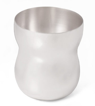 WOODEN BOX W/KIDDUSH CUP+SAUCER – STERLING SILVER