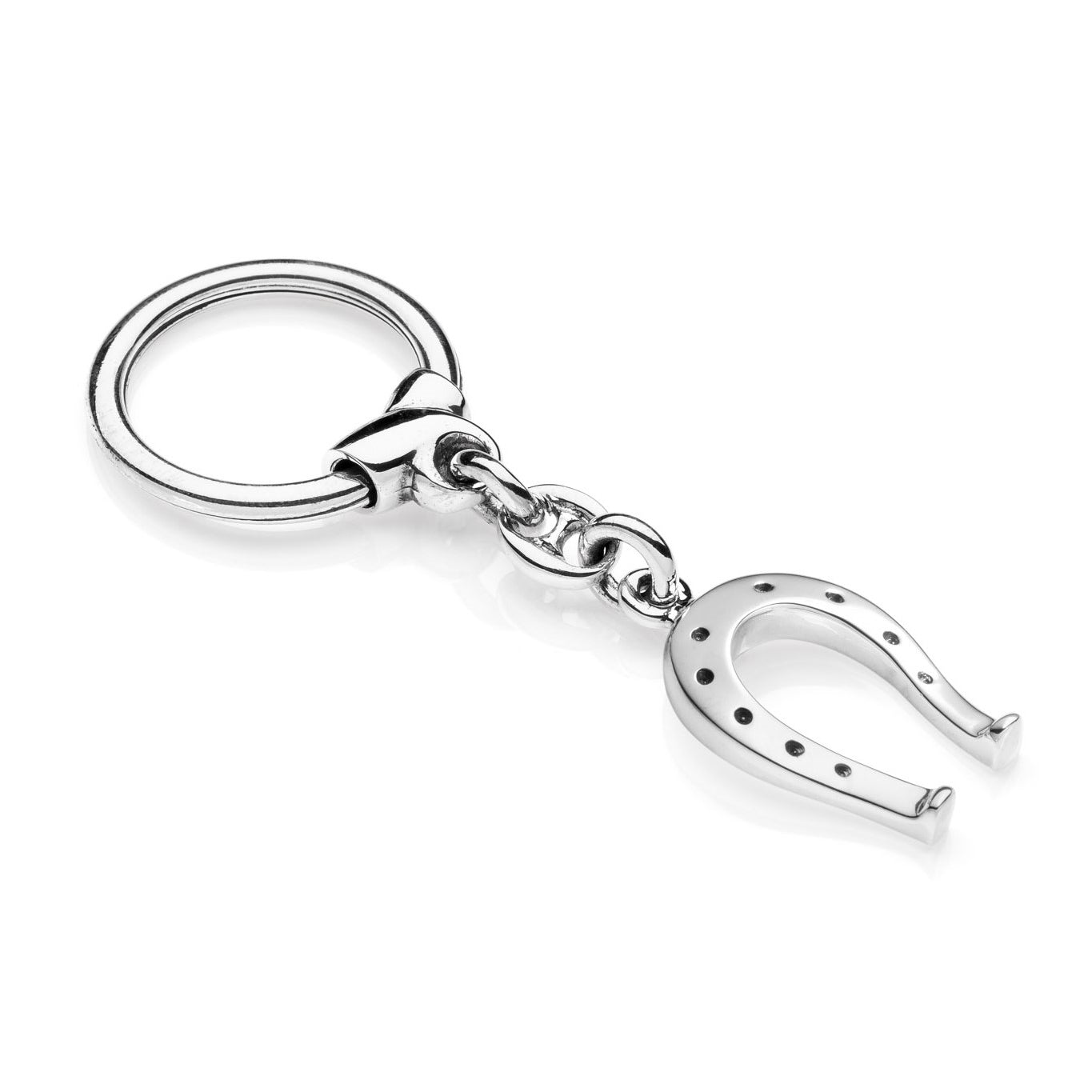 “HORSESHOE” KEY RING - STERLING SILVER