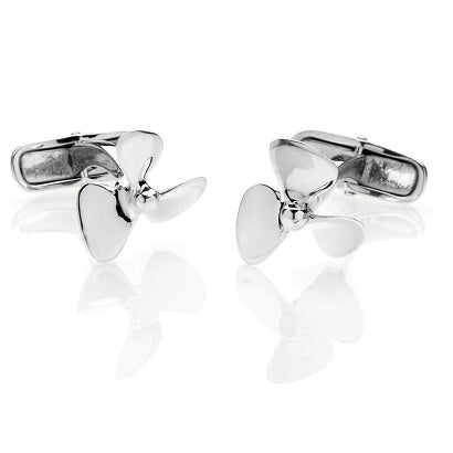 "PROPELLER” CUFFLINKS - STERLING SILVER