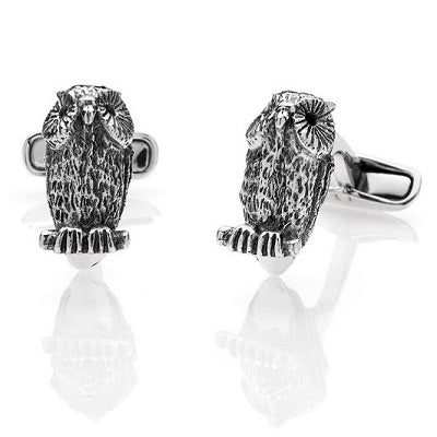 "OWL” CUFFLINKS - STERLING SILVER