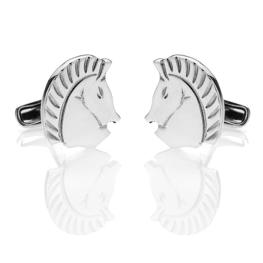 "HORSE” CUFFLINKS - STERLING SILVER