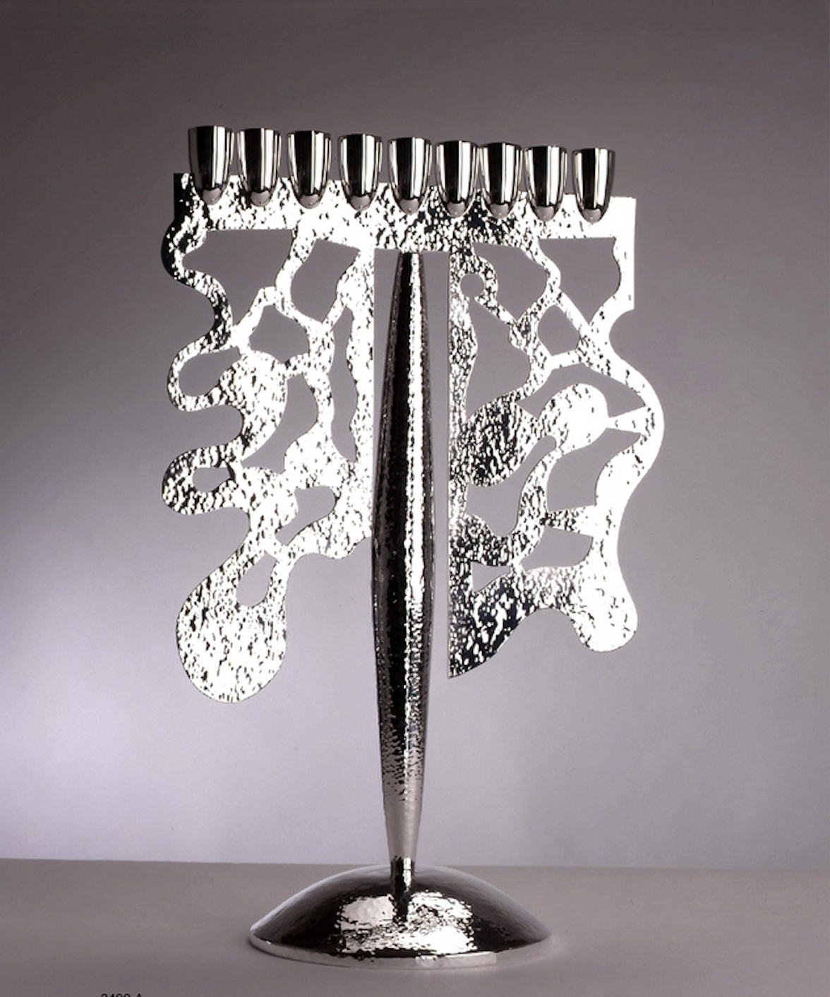 TILTING CHANUKIA - STERLING SILVER