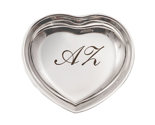 HEART SHAPED TRAY - STERLING SILVER