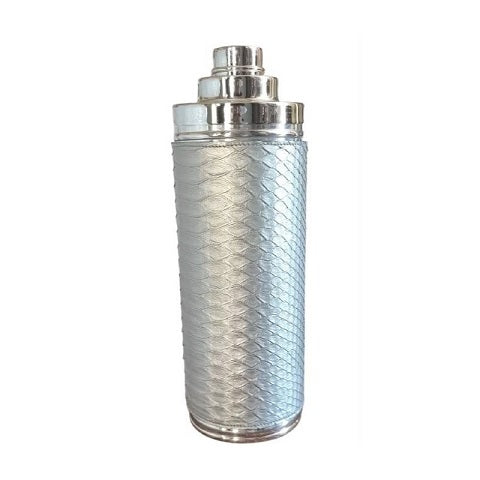 COCKTAIL SHAKER "POISON" GREY PYTHON - SILVER PLATED