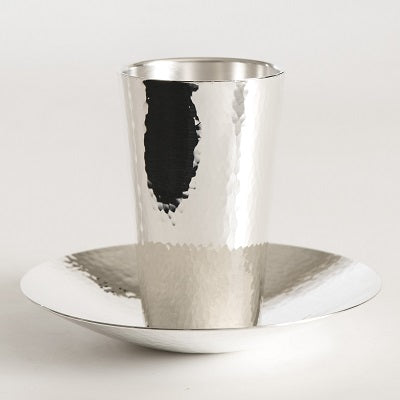 KIDDUSH CUP WITH SAUCER – STERLING SILVER