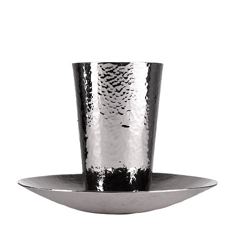 KIDDUSH CUP WITH SAUCER – STERLING SILVER
