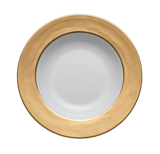 SET OF 6 TROIA GOLD SOUP PLATES