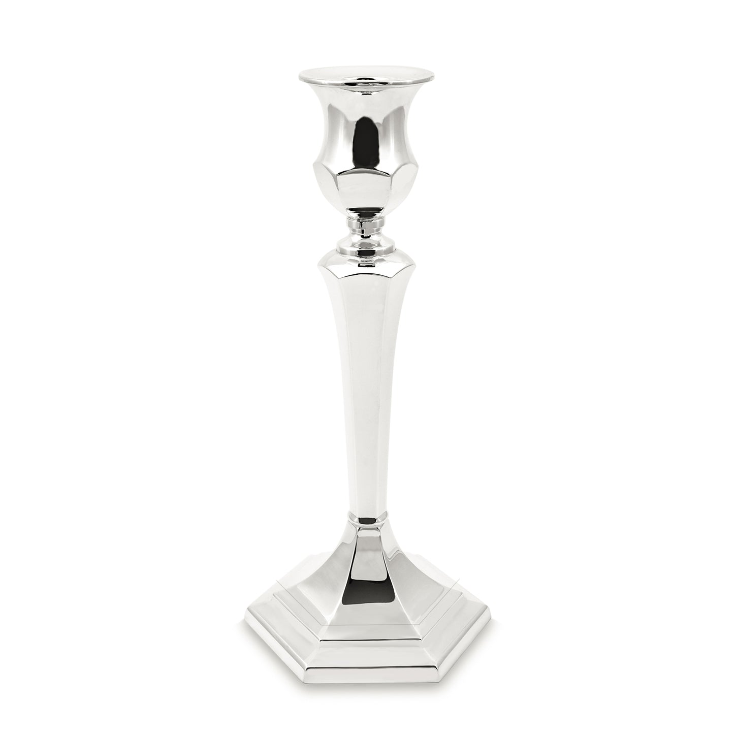 HEXAGON CANDLESTICK - STERLING SILVER