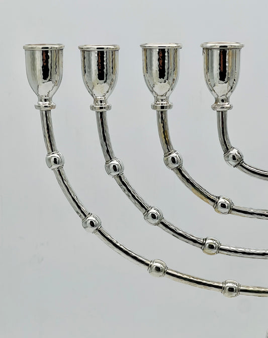 Hammered Chanukia H51cm - sterling silver