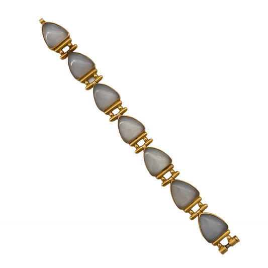 TROIA 18K GOLD AND MOON STONE - BRACELET