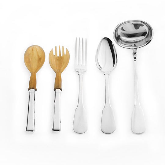 OLYMPIA – SERVING SET 5 PIECES – SILVER PLATED