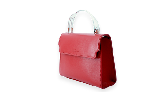 RED - FORK HANDBAG - SMALL